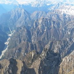 Flugwegposition um 13:45:07: Aufgenommen in der Nähe von 32037 Sospirolo, Belluno, Italien in 2382 Meter